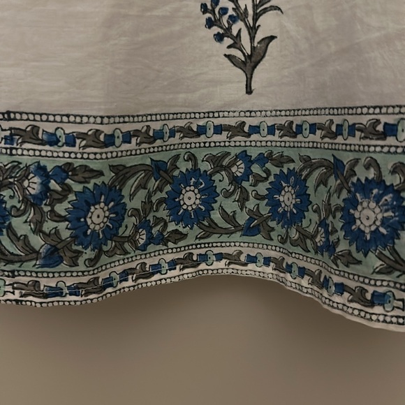 Madison Matthews White Floral Print Tank Dress Sz XS Coastal Boho Relaxed Chic - Picture 4 of 7